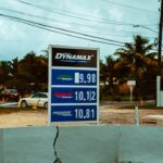 blue and white street sign