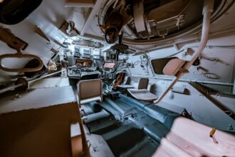 a large engine in a room