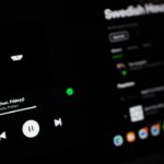 a close up of a computer screen with a sound bar