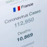 a screen shot of a website showing the corona cases