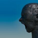 A statue of a person with a broken head