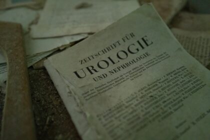 An old german medical textbook on urology.