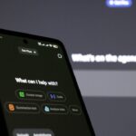 Smartphone screen displaying ai assistant interface.
