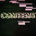 Distorted text that reads content on a dark background