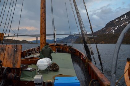 a person on a boat