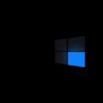 windows 10 logo on black
