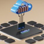 3D render of cloud computing concept