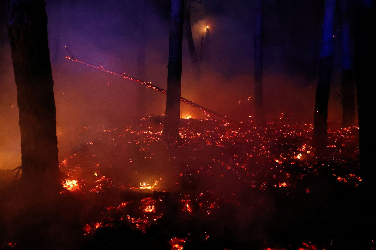 wildfire, Gironde, Lacanau