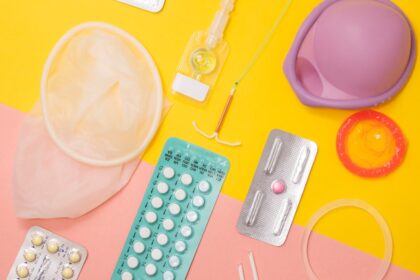condom and tablet packs