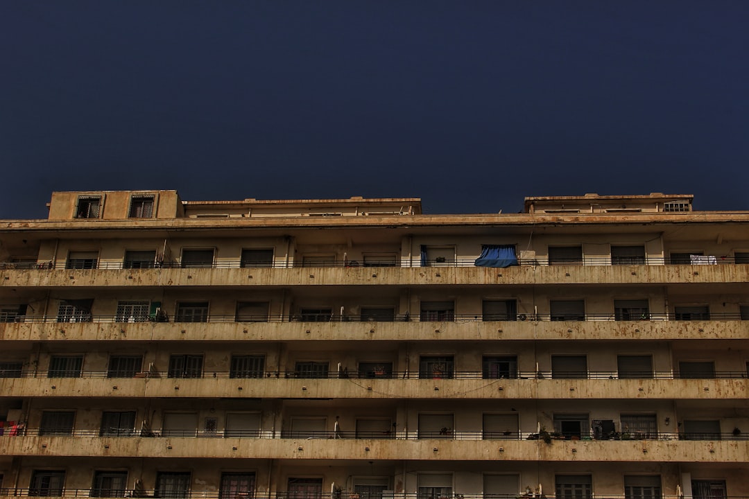 a tall building with balconies and balconies on the balconies