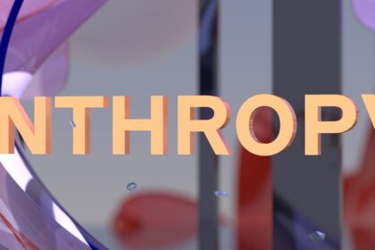 Orange 'anthropology' text with blurred abstract background
