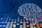 a computer circuit board with a brain on it