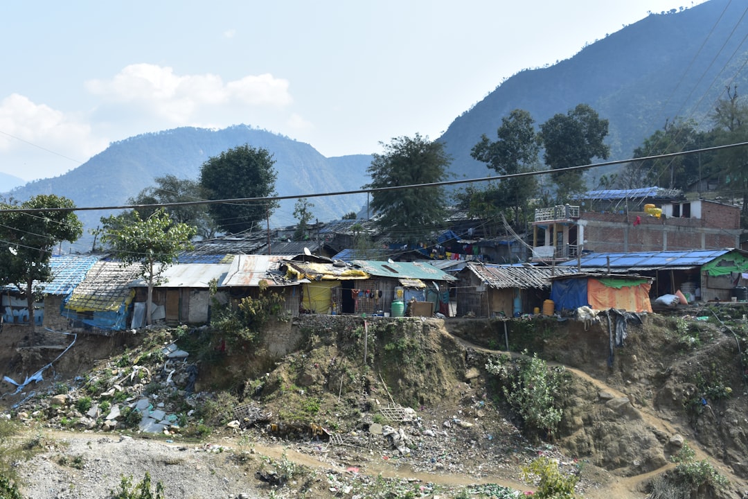 a group of houses sitting on top of a hillside