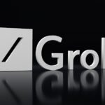 a black and white photo of the word grok