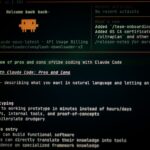 Computer screen displaying code and text