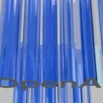 Blue vertical bars with 'openai' text on a gray background