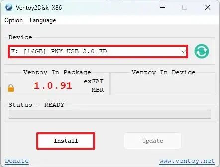 ventoy, usb bootable, installation iso